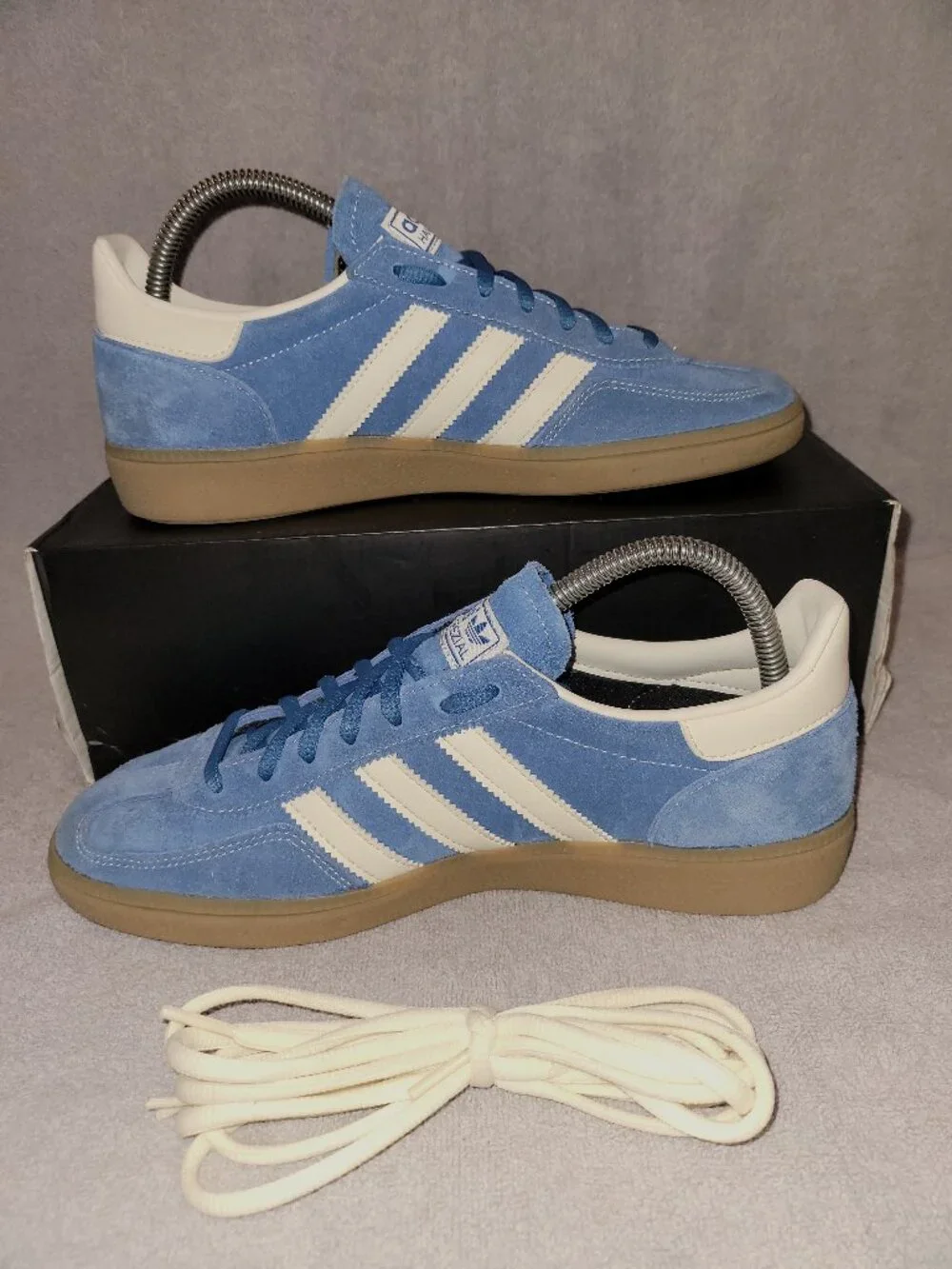 Adidas OG HANDBALL SPEZIAL IG6194 Blue White Tan Gum Sneakers Men's Size 7.5